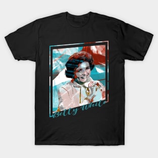 Betty White-Abstract Expressionist Potrait T-Shirt